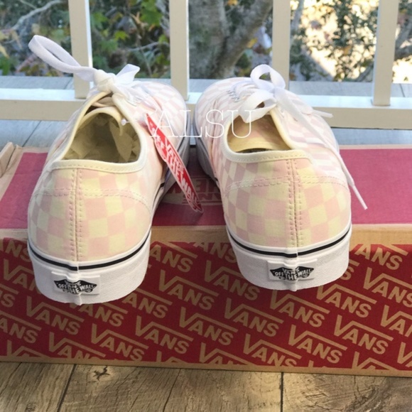 NWT VANS Authentic Checkerboard Chalk Pink Men’s - Picture 4 of 8